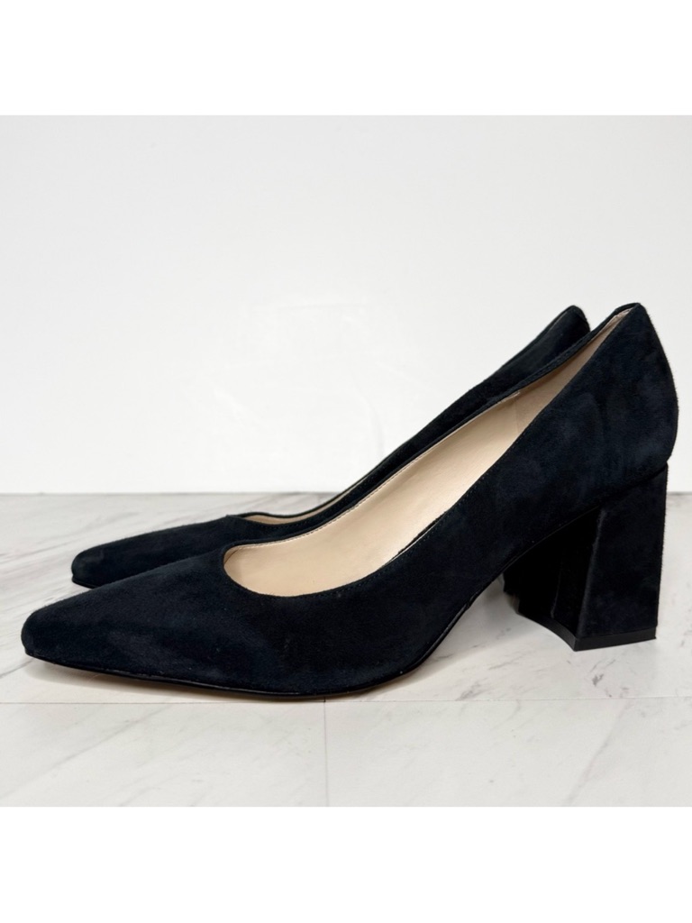 Marc Fisher Varla Black Suede Pump 9 1/2 M